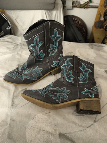 Cowboystiefel blau grau - 42,